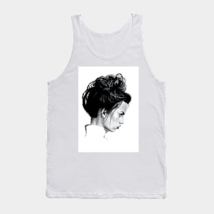 messy bun Tank Top